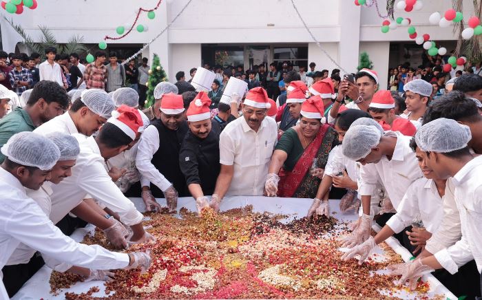 AJK College's Christmas cake Mixing Ceremony2